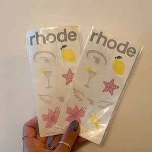 Rhode Lemontini Temporary Tattoo Sheets x2 NWOT